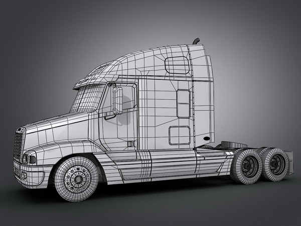 freightliner truck trailer 3d model - Freightliner Century by Swan3DStudios